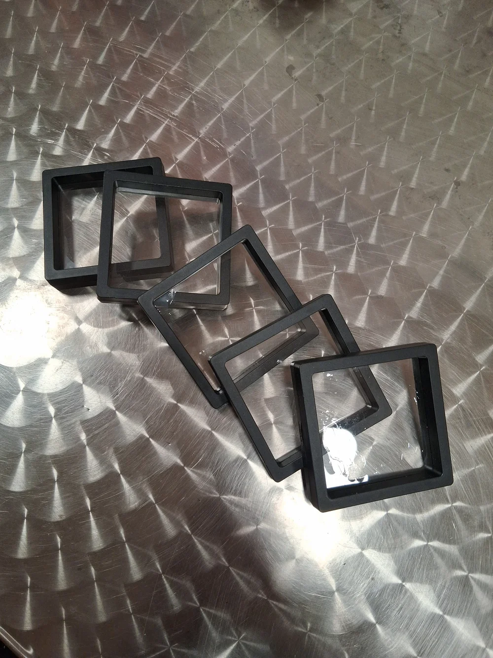 Set Of 5 Black Square Display Frames for Home Office & Crafts